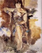 Jules Pascin Lucy wearing the roseal dress oil painting artist